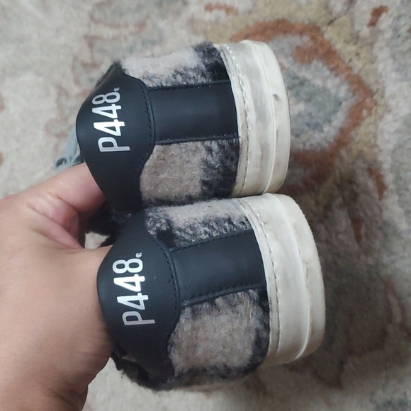 P448 John wool low top sneaker Buffalo check - Picture 4 of 9